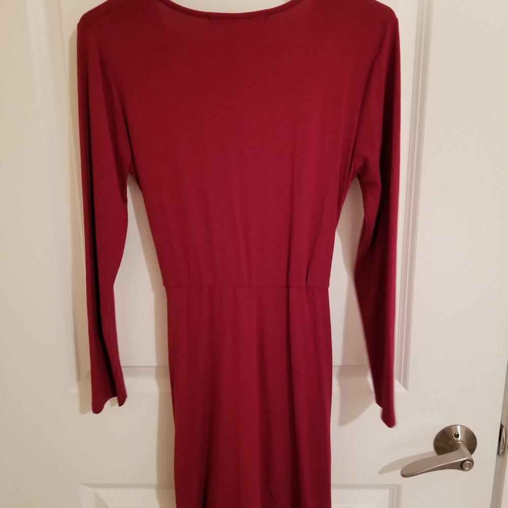 Red Fraiche Faux Wrap Dress Size Small - Picture 3 of 3